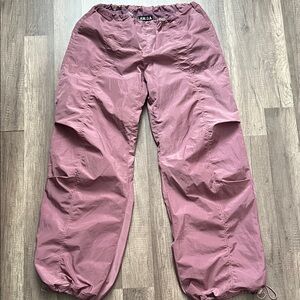 I.AM.GIA Mauve Pink Nylon Drawstring Waist Pants